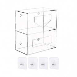 Trash Bag Organizer Space Saving Multifunction Grocery Bags Holder Dispenser 2 Layers