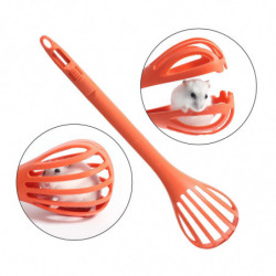 2pcs Hamster Clip Feeding Tool Hamster Scooper Catcher Grabber Orange And Blue