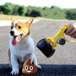 Dog Poop Scoop, Portable Dog Poop Scoop For Large And Small Dogs, Dog Poop Cleaner With Bag Dispenser