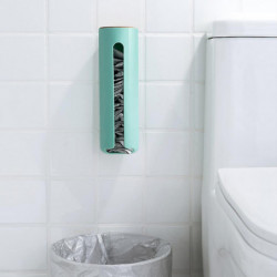 Trash bag Dispenser Grocery Bag Organizer with Strong Suction Cup for Kitchen and Bathroom(Green)