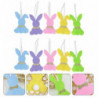 10pcs Easter Rabbit Ornament Felt Easter Pendant Party Layout Decor(Mixed Color)