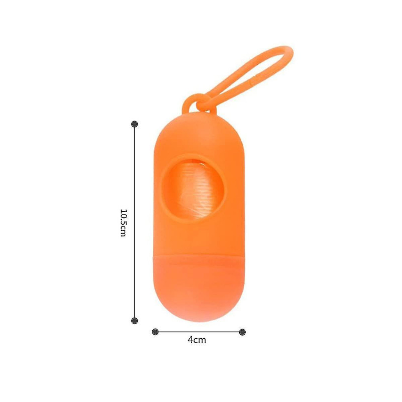 2pcs Dog Poo Bags Distributeur Pet Feces Bag Holder (Noir, Orange) 2pcs Dog Poo Bags Distributeur Pet Feces Bag Holder (Noir, Orange)