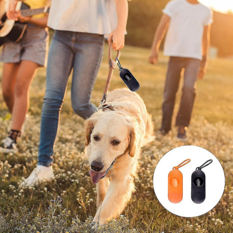2pcs Dog Poo Bags Distributeur Pet Feces Bag Holder (Noir, Orange) 2pcs Dog Poo Bags Distributeur Pet Feces Bag Holder (Noir, Orange)