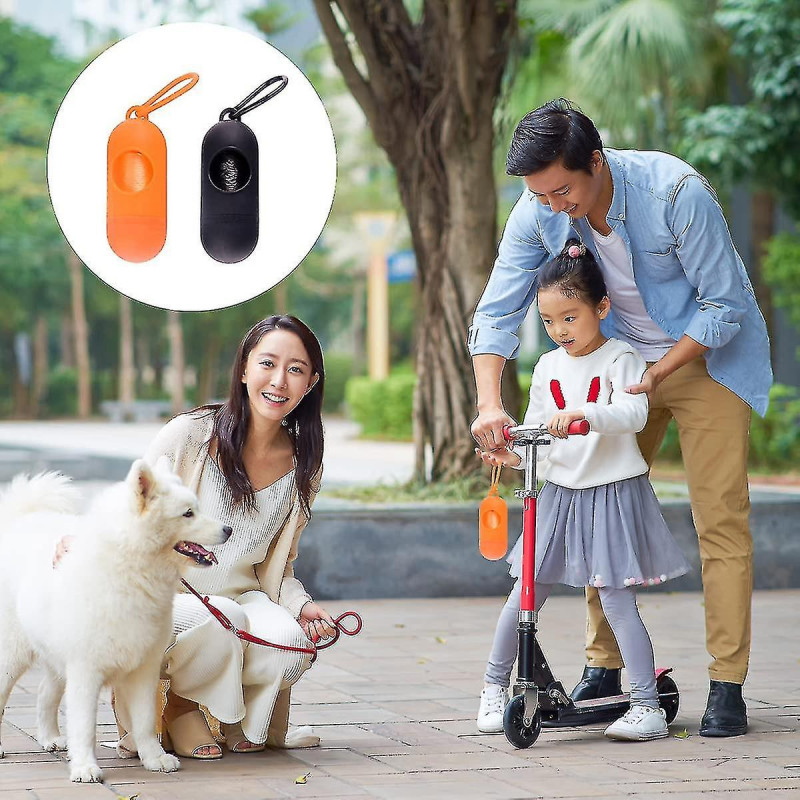 2pcs Dog Poo Bags Distributeur Pet Feces Bag Holder (Noir, Orange) 2pcs Dog Poo Bags Distributeur Pet Feces Bag Holder (Noir, Orange)
