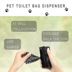2 Pack Fashion Dog Poop Waste Bag Dispenser, Pet Dog Waste Bag Dispenser, Dog Poop Bag Holder