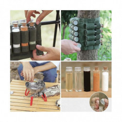 Canvas Seasoning Storage Bag Organizer Seasoning Bottles Holder with Mini Condiment with 9 Spice Ja Canvas Seasoning Storage Bag Organizer Seasoning Bottles Holder with Mini Condiment with 9 Spice Ja