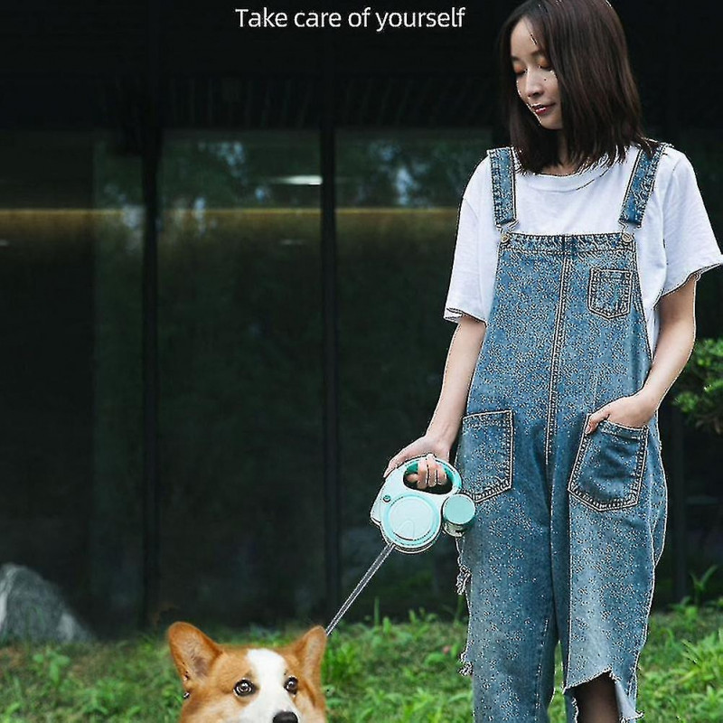 Retractable Portable Dog Leash With Light Automatic Dog Puppy A