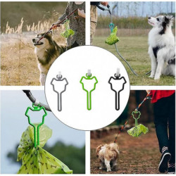 3 Pcs Dog Poop Bag Holder Adjustable Dispen for Leash, Hands Free Waste Bag Carrier Poop Bag