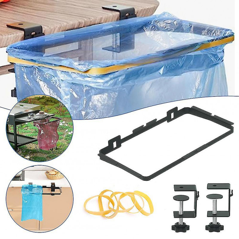 Metal Cabinet Trash Bag Holder With Bows Clamp Multi-purpose High Load Carrying Waste Bag For Gardens Metal Cabinet Trash Bag Holder With Bows Clamp Multi-purpose High Load Carrying Waste Bag For Gardens