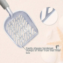 Cat Litter Scoop, Durable Metal Litter Tray, Sieve With Deep Scoop And Ergonomic