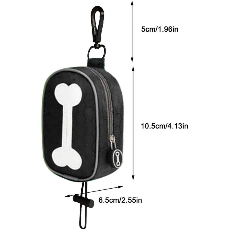 Bone Pattern Leash Poop Bag Holder, Reusable Leash Attachment Dispenser With Clip-on Pet Supplies For Travel, [...]