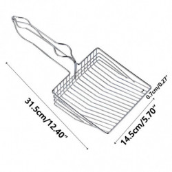 Pelle à litière pour chat en métal en acier inoxydable avec des trous fins pour un retrait facile et facile de la [...]