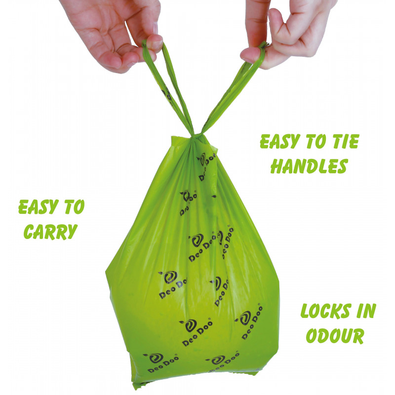 Dog Poop Bag with Handle Biodegradable Sakura Scented Thick Pet Waste Bag Refills in Rolls with Dispenser