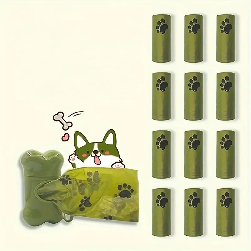 Sacs à crottes de chien Sacs à crottes respectueux de l’environnement Sacs à déchets de chien étanches pour [...]