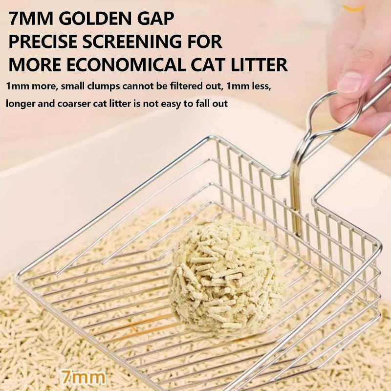 Pelle à litière pour chat en métal en acier inoxydable avec des trous fins pour un retrait facile et facile de la [...]