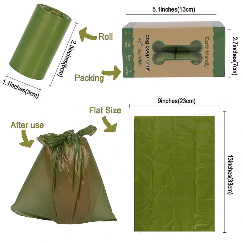 24 Rolls Dog Poop Bags Dgradable Tanche Rsistant La Dchirure Sacs De Dchets Danimaux De Compagnie Pour Outdoor [...]