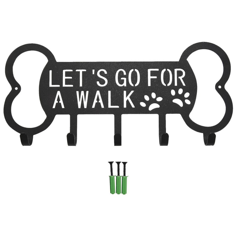 Metal Pet Dog Leash Hanger Hook Dog Leash Wall Rack Holder With Free Nail Hang On Leather Nylon Lea