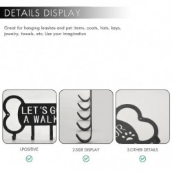 Metal Pet Dog Leash Hanger Hook Dog Leash Wall Rack Holder With Free Nail Hang On Leather Nylon Lea