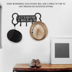 Metal Pet Dog Leash Hanger Hook Dog Leash Wall Rack Holder With Free Nail Hang On Leather Nylon Lea