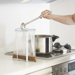 Porte-sac en plastique domestique Tour Cuisine Support Bouteille, tasse et porte-sac en verre de vin-wh