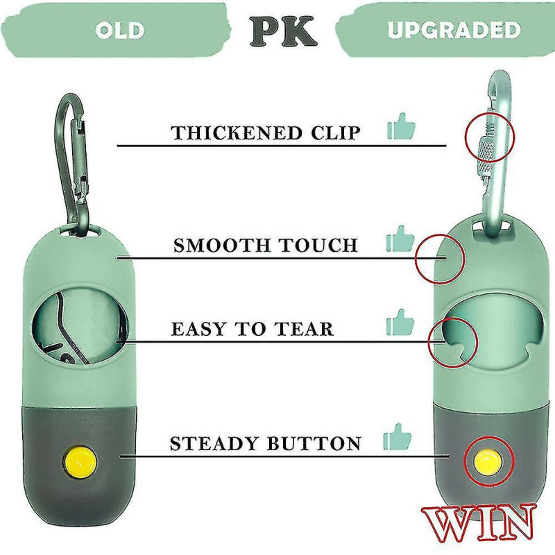 Fong Fong Dog Poop Bag Holder With Led Light Poop Bag Dispenser Dog Bag Holder For Leash With Bags Holder With [...]