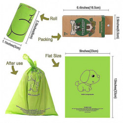 4 Pack Biodegradable Garbage Bags For Pets Waste Bags