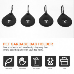 4pcs Garbage Bag Fixing Clip Silicone Waste Bag Dispenser Pets Outdoor Supplies