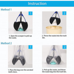 33" Long Handle Portable Pet Pooper Scooper For Large And Small Dogs