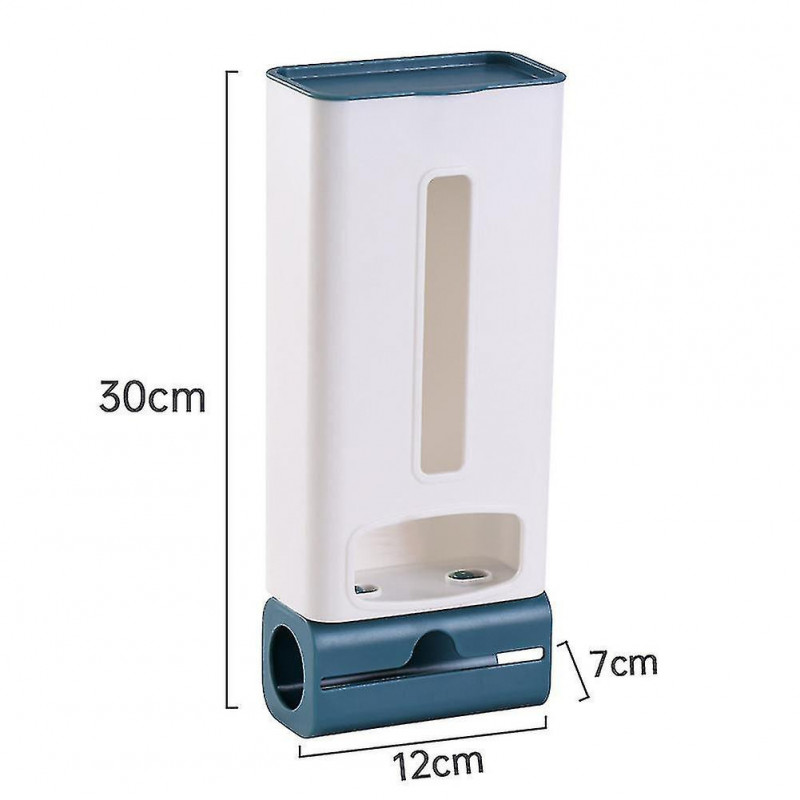 Wall Mounted Garbage Bag Storage Box Storage Box Plastic Bag Dispenser Storage Box Dark Blue