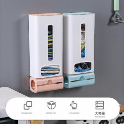 Wall Mounted Garbage Bag Storage Box Storage Box Plastic Bag Dispenser Storage Box Dark Blue