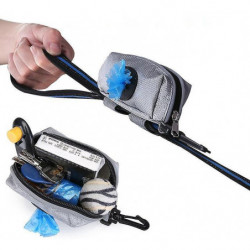 2 Pack Pet Garbage Bag Portable Dog Grooming Bag Simple Silver Plastic Buckle Pet Toilet B