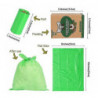 Yyh-10pcs Sac à ordures biodégradable pour animaux de compagnie Protection de l’environnement Sac à crottes [...]