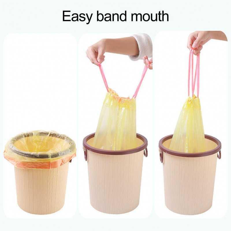 5 Roll Trash Bag Waterproof Thicken Leak-proof Garbage Storage Household Disposable Trash Pouch For Kitchen