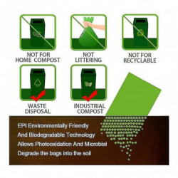 Yyh-10pcs Sac à ordures biodégradable pour animaux de compagnie Protection de l’environnement Sac à crottes [...]
