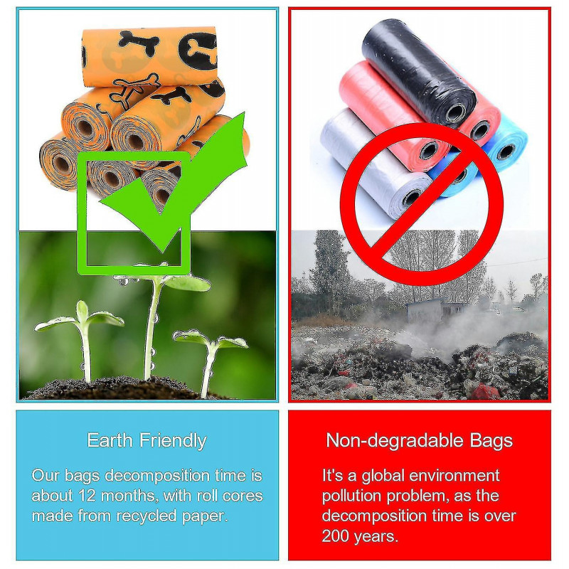 Zysd Dog Poop Bags - Orange(pack Of 270)