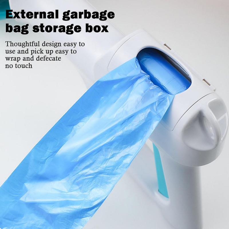 2-in-1 Portable Pet Poop Scooper Large Grasping Mouth Pet Waste Picker for Large Medium Small Dog