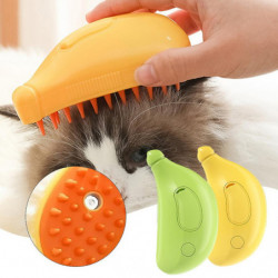 Cute Banana-Shaped Pet Spray Massage Brush Durable Lightweight Pet Massager for Kittens Puppy Cat Dog