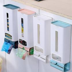 Garbage Bag Holder Kitchen Garbage Bag Dispenser Storage Box Wall Mount Bag Saver Bag Storage