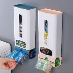 Garbage Bag Holder Kitchen Garbage Bag Dispenser Storage Box Wall Mount Bag Saver Bag Storage