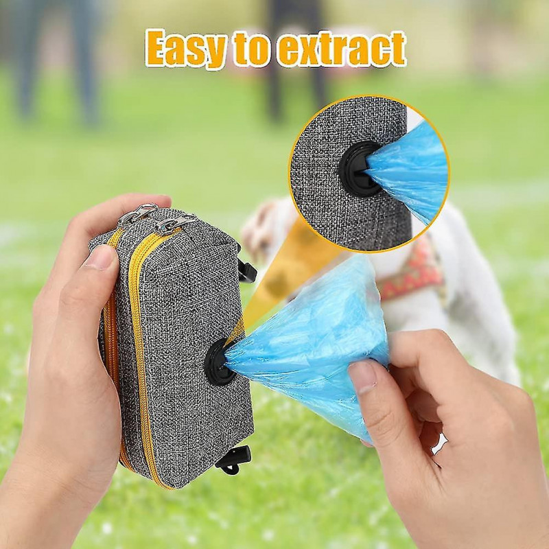 Dog Poo Bag Holder Pet Waste Bag Dispenser With 2 Zippers, Spring Fastener And Durable Hook Oxford Cloth Dog Trash [...]