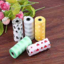 Degradable Pet Dogs Cats Waste Poop Bag With Printing Doggy Bags10pcs