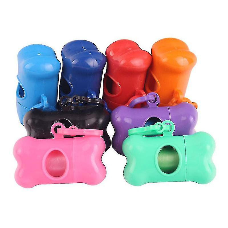 Pet Cat Dog Biodegradable Waste Poop Roll Bags Dispenser For Garbage C