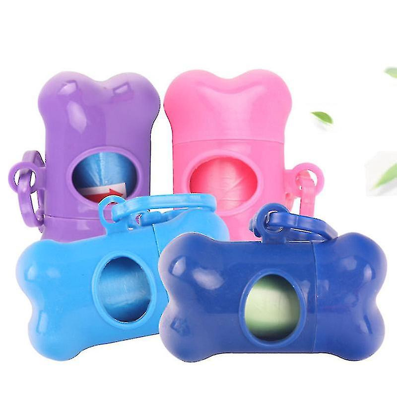 Pet Cat Dog Biodegradable Waste Poop Roll Bags Dispenser For Garbage C