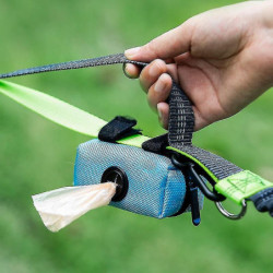 Dog Poop Bag Distributeur De Pochette Zippée, Se fixe facilement à plat à n’importe quel chien