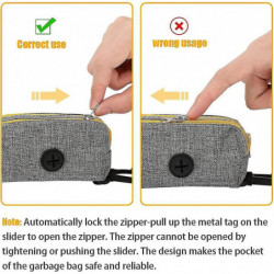 Dog Poo Bag Holder Pet Waste Bag Dispenser With 2 Zippers, Spring Fastener And Durable Hook Oxford Cloth Dog Trash [...]