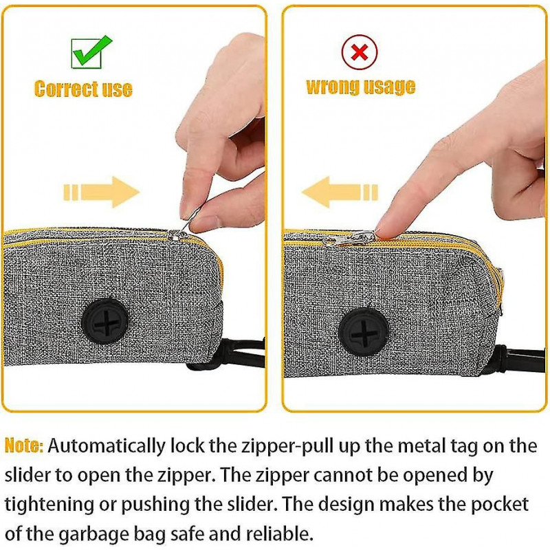 Dog Poo Bag Holder Pet Waste Bag Dispenser With 2 Zippers, Spring Fastener And Durable Hook Oxford Cloth Dog Trash [...]