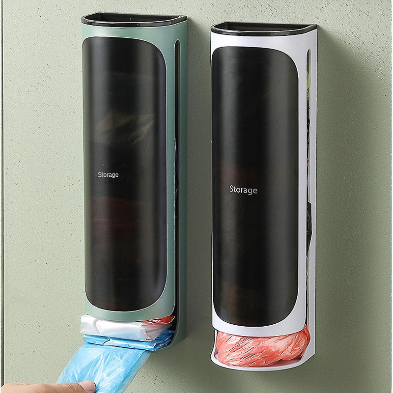 Boîte de rangement murale de sac poubelle avec crochets Porte-sac poubelle Distributeur Organisateur suspendu [...]