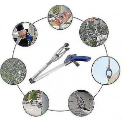 Zysd Telescopic Folding Grab Clamp, Aluminum Clamp For Garbage Pickup Large