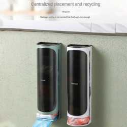 Boîte de rangement murale de sac poubelle avec crochets Porte-sac poubelle Distributeur Organisateur suspendu [...]