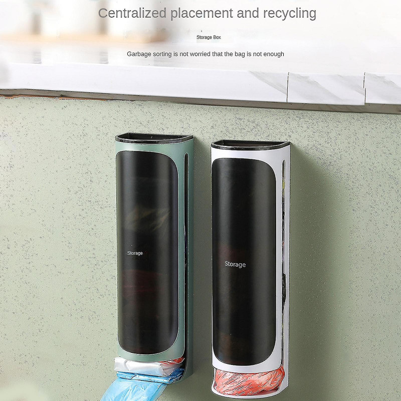 Boîte de rangement murale de sac poubelle avec crochets Porte-sac poubelle Distributeur Organisateur suspendu [...]